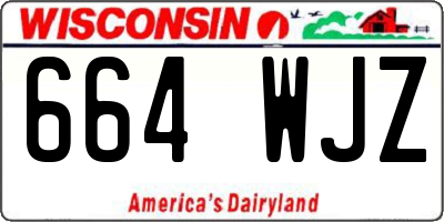 WI license plate 664WJZ