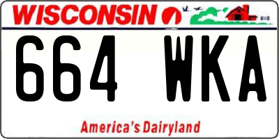 WI license plate 664WKA
