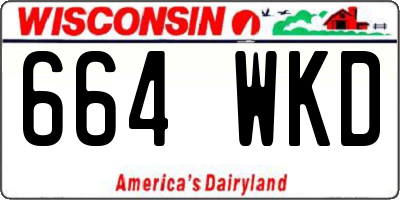 WI license plate 664WKD
