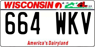 WI license plate 664WKV