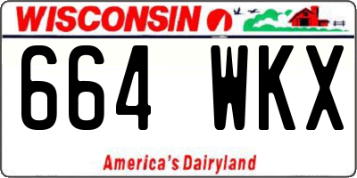 WI license plate 664WKX