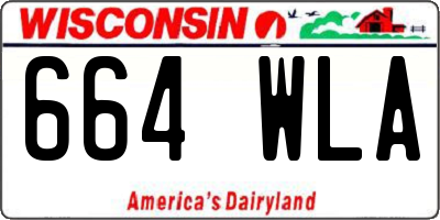 WI license plate 664WLA
