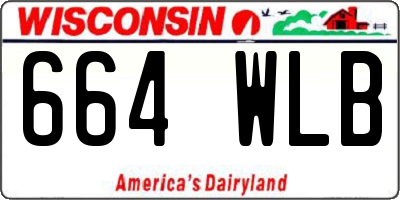 WI license plate 664WLB
