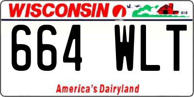 WI license plate 664WLT