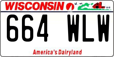 WI license plate 664WLW