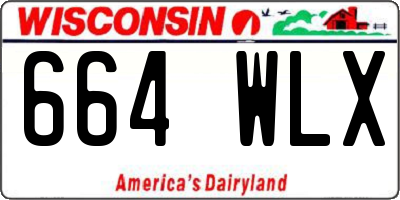 WI license plate 664WLX
