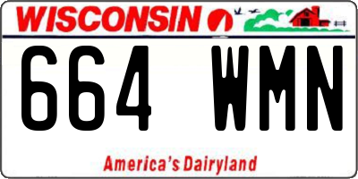 WI license plate 664WMN