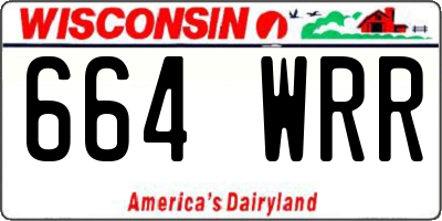 WI license plate 664WRR