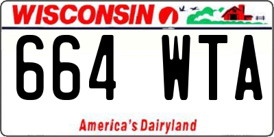 WI license plate 664WTA