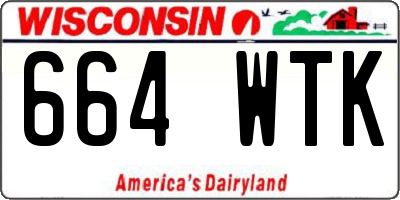 WI license plate 664WTK