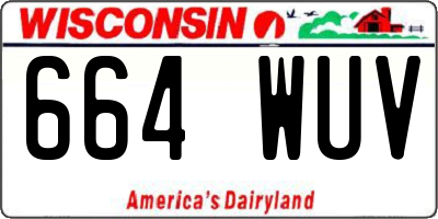 WI license plate 664WUV