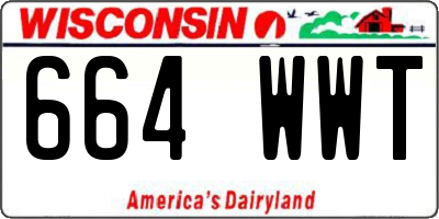 WI license plate 664WWT