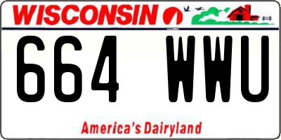 WI license plate 664WWU