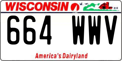 WI license plate 664WWV