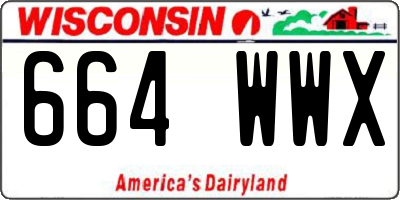 WI license plate 664WWX