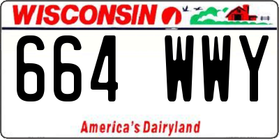 WI license plate 664WWY