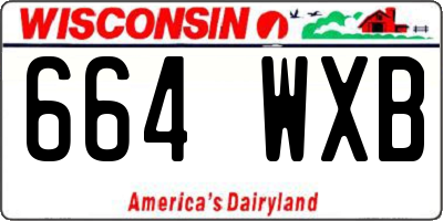WI license plate 664WXB