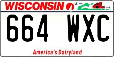 WI license plate 664WXC