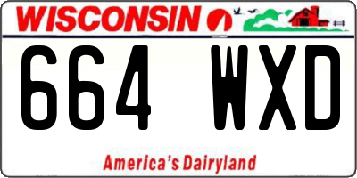 WI license plate 664WXD