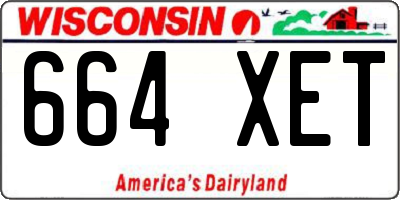 WI license plate 664XET