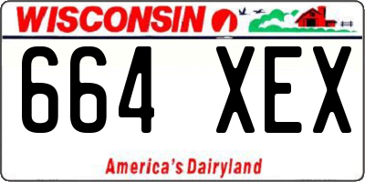 WI license plate 664XEX