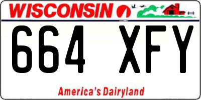 WI license plate 664XFY