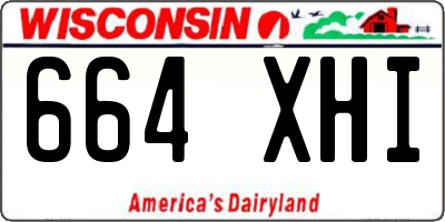 WI license plate 664XHI
