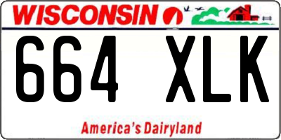 WI license plate 664XLK