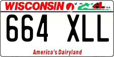 WI license plate 664XLL
