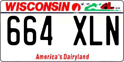 WI license plate 664XLN