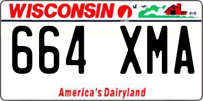 WI license plate 664XMA