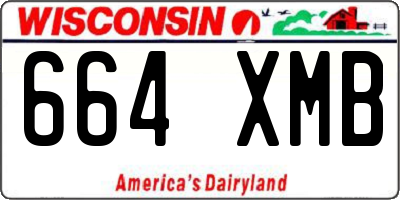 WI license plate 664XMB
