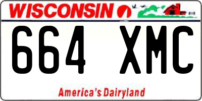 WI license plate 664XMC