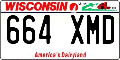 WI license plate 664XMD