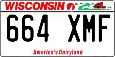 WI license plate 664XMF