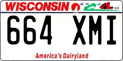 WI license plate 664XMI