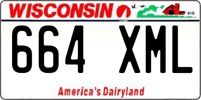 WI license plate 664XML