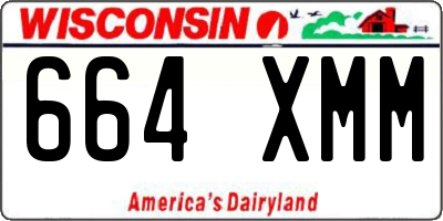 WI license plate 664XMM