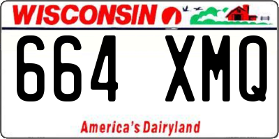 WI license plate 664XMQ