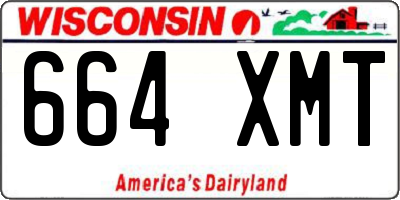 WI license plate 664XMT