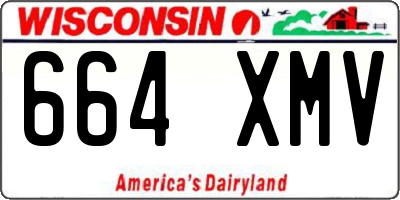 WI license plate 664XMV