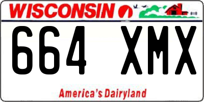 WI license plate 664XMX