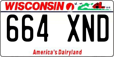 WI license plate 664XND