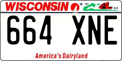 WI license plate 664XNE