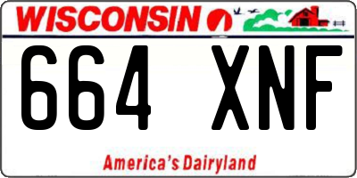 WI license plate 664XNF