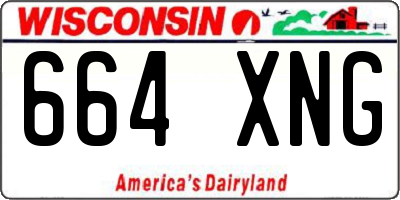WI license plate 664XNG