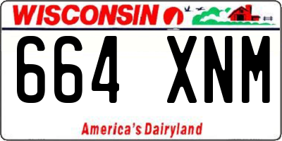 WI license plate 664XNM