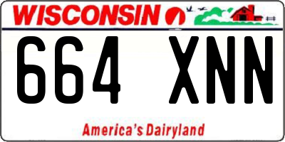 WI license plate 664XNN