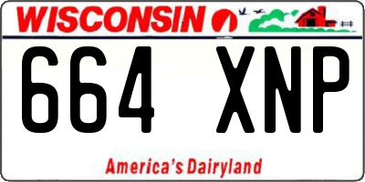 WI license plate 664XNP