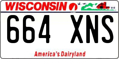 WI license plate 664XNS